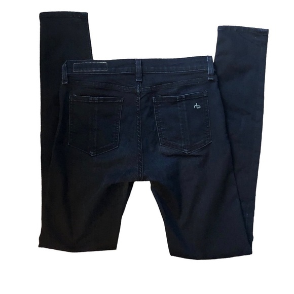 Rag & Bone Stretch Denim Jegging Jean Size 26X32 Mid Rise Midnight Blue - Picture 3 of 5